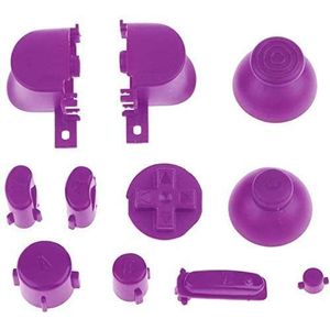 Vervangende ABXYZ Duimstok Analoog Joystick Duimstok Stick Cap Knoppen D-pad Key Mod Set voor Nintendo Gamecube NGC Controller Zwart, Puepel