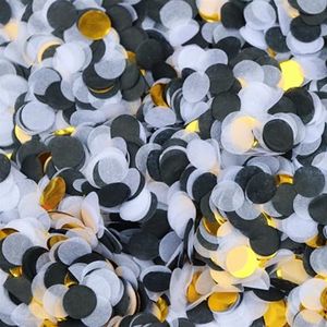 Feestdecoraties 1000 stks/zak 1 cm papier confetti mix kleur voor bruiloft verjaardagsfeestje decoratie rond weefsel voor heldere ballonnen gooien benodigdheden (kleur: D)