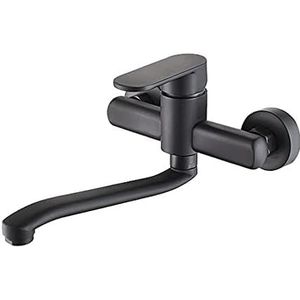 Wall Mounted Kitchen Sink Mixer Taps Kitchen Taps Black 360 Rotation Kitchen Taps Mixer-30Cm,30cm