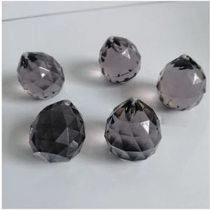 Tuin Suncatchers 5 stks 33mm Transparant Zwart Acryl Crystal Diamond Ball Hanger Prisma's Verlichting Lamp Deel Handgemaakte Hanger Kettingen