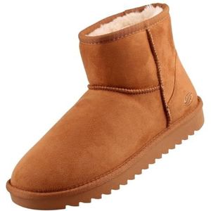 Dockers by Gerli Dames combat boots, vrouwen enkellaarzen, warm gevoerd, Lichtbruin 340, 43 EU