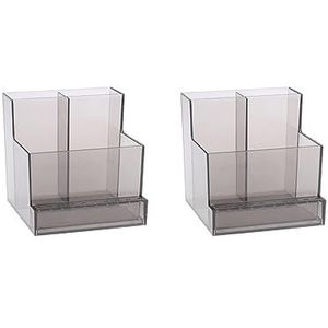 2 Set van Acryl Nail Boor Machine Nagels Boren Houder Stand Display Box Zwart