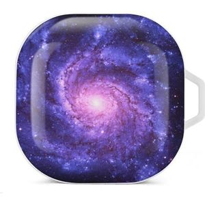 Spiraal Galaxy oordopjes hoesje compatibel met Samsung hard shell beschermhoes wit stijl