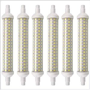 R7S LED-lamp van 135 mm, 12 W koudwitte horizontale stekkerlampen, gelijkwaardig aan 120 W R7S-halogeenlamp, 1000 LM 360 ° stralingshoek, geen flikkering, geen schadelijke straling, 6 stuks