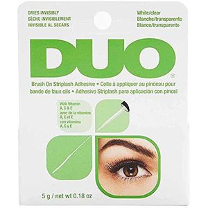 ARDELL Duo Brush Adhesive met vitamine A, C en E, doorzichtige wimperlijm, extra sterke wimperlijm voor je wimperverlenging, het origineel, waterdicht (5 g)
