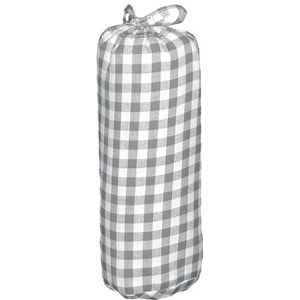 Taftan hoeslaken, geruit, 7 mm 60 x 120 cm grijs