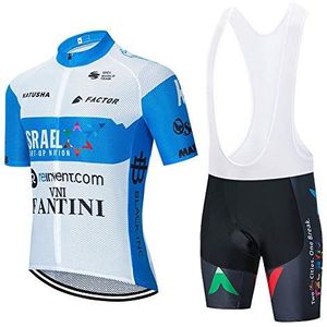 DEHIWI Mannen Fietsen Pak Ademend Cycle Jersey Mens Korte Mouw Pro Fietsen Kleding en Fietsen Bib Panty Mens Gewatteerde Road Fietsen Kleding