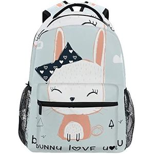 Schattig konijntje meisje cartoon schoolrugzak voor meisjes jongens middelbare school stijlvol ontwerp studententassen boekentassen