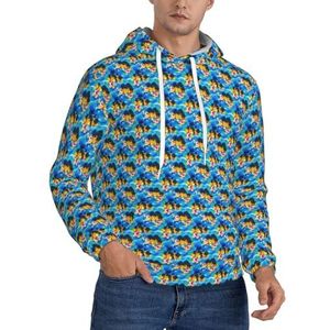 Jkkghll Palmboom. Print Mannen Hooded Warme Lichtgewicht Trui Voor Winter Herfst En Lente Casual Wear, Zwart, XS