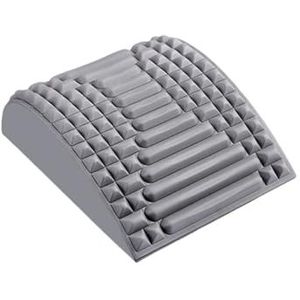 Nek- en rugstretcher voor pijnverlichting, vernieuwen rugstretcher voor ischias, rug- of rughoudingcorrector, rugcracker, nektaillemassageapparaat, wervelkolom met meerdere niveaus (grijs)