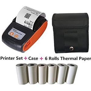 Draagbare Printer, Draagbare thermische BT 4.0 Ontvangstprinter Mini Printer Mobiele 58mm Machine Taxi-printer(Rosso)