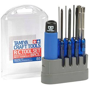 Tamiya 74085 RC gereedschapsset 8-delig blauw - RC modelbouw, modelbouw accessoires