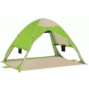 Kampeertent, automatische instantstrandtent, lichtgewicht, 1-2 personen, bescherming voor buitentent voor camping, tent, cabana-zonnescherm (groen)