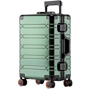 Koffer Aluminium-magnesium reistas Zakelijk Rollen op wielen Trolleybagage Handbagage Cabinekoffer (Color : Black, Size : 24inch)