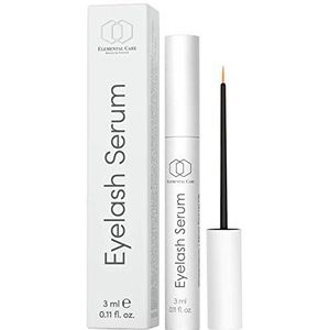 INTRO PRICE ORGANIC Eyelash Growth Serum 3ml – Lash Serum for Eyebrow & Eyelash Growth with Scientifically Proven Active Ingredients for Long Eyelashes – Elemental Care Vegan Cosmetics Made in Germany