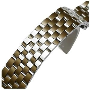 CBLDF Roestvrijstalen Horlogeband Metalen Horlogeband Premium Solide Gepolijste Armband Bandjes Gebogen Uiteinde 24mm 23m 22mm 21mm 20mm 19mm 18mm (Color : Silver Gold, Size : 23mm)