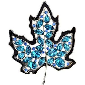 Pinnen voor rugzakken Brooches Crystal Maple Leaf Brooches for Men Gold Metal Leaf Pins Brooch Fall Party Jewelry Brooches Fashion Decoration (Color : Yellow, Size : 2.4 inch) (Color : Pink_2.4 inch