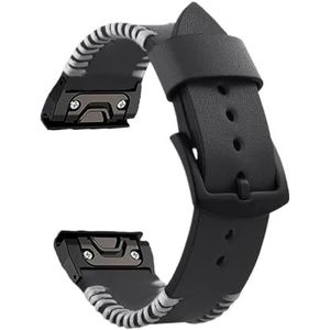 Lederen horlogeband geschikt for Garmin Fenix ​​7 7X 5/5X Plus/6/6X Pro/MK1/935 955 Smart Armband 22 26mm Quick Fit Polsbandje (Color : 8, Size : 26 Fenix7X-3 HR-Mk1)