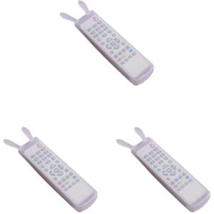 3 set Konijn TV Afstandsbediening Cover Siliconen Clear Protector Case Cover Skin TV Airconditioning Afstandsbediening Case Type 01
