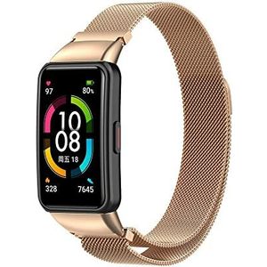 Strap-it Honor Band 6 Milanese band (rosé goud)