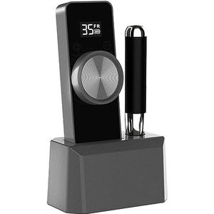 Nagelboormachine for acrylnagels, 35000 RPM elektrische nagelvijl, met LCD-scherm, USB draagbare elektronische nagelvijl for thuissalon Manicure Gereedschap (Color : Black)