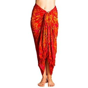PANASIAM Sarong B014 Fireflame Orange tone, L