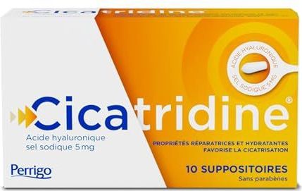 Cicatridine - Zetpillen - bevordert anale genezing - Aambeien - Hyaluronzuur Natriumzout 5 mg - Medisch hulpmiddel - 10 zetpillen