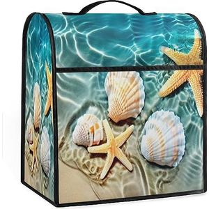 Zomer Strand Schelpen Conch Zeester Koffiezetapparaat Stofhoes, Waterdichte Stand Mixer Cover, Thuis Kleine Apparaat Guard Aid Assecories Protector voor Keukenapparatuur 17 inch