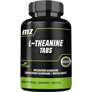 L-Theanine 200 mg - 120 Veganistische Tabletten - 4 Maanden Bevoorrading - Aminozuursupplement voor Dagelijkse Mentale Kalmte en Helderheid - by MZ