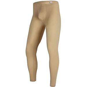 YUFEIDA Lange onderbroeken voor heren, met zachte tailleband, transparante broek, ondergoed, panty, leggings, A#Beige, XL