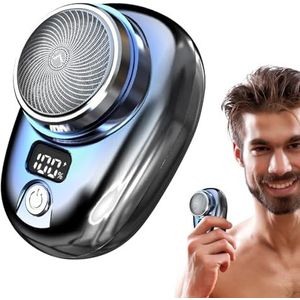 Elektrisch zakscheerapparaat, draagbaar elektrisch scheerapparaat met batterijniveau-indicator, scheerapparaat voor gezichtsscheren, cadeau voor mannen, geschikt voor thuis, auto, reizen Bseid
