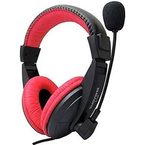 Game Console Headset met Microfoon Volumeregeling, High-fidelity Bedraad Draagbaar Surround Sound, Geschikt voor Luisteren naar Muziek, Leren en Spelen (Rood)