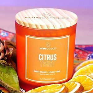 Citrus Twist | Natuurlijke Soja Kaars | Luxe Geurkaars | Soja Wax Kaars | Handgemaakte Kaars | Huis Kaarsen | Gift Box Candle (Small)