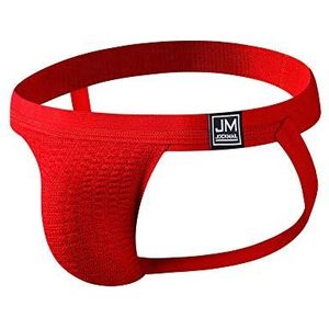 JOCKMAIL Heren Jockstraps Ondergoed Sexy Sport Atletische Supporter Jock Strap voor Mannen, Rood, L