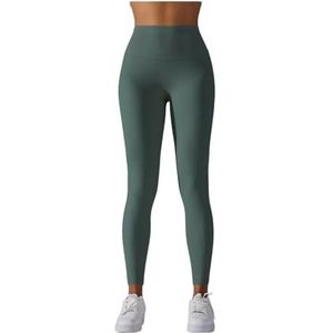 OXOLAMRIN Yogalegging voor dames, yoga- en fitnessleggings, geschikt voor hardlopen, fietsen, fitness, meerkleurig, verschillende maten, dark green, S