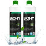BiOHY Zachte zeep (2 x 1l Fles) | Vloerreiniger CONCENTRATE | Natuurlijke ingrediënten | toepasbaar op alle gevoelige oppervlakken | rubber, linoleum,PVC (Schmierseife)
