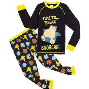 Pokemon Pikachu jongenspyjama, zwart, 9-10 Jaar