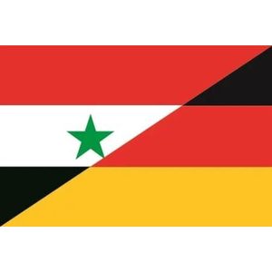 Vlag Syrië-Duitsland vlag 40 x 60 cm premium kwaliteit bootvlag motorvlag professionele kwaliteit