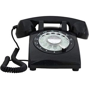 Telefoon Thuistelefoon Klassieke bureautelefoon met draaikiezer Desner retro-telefoon/ouderwetse klassieke draaitelefoon Roterende retro-telefoon Antieke thuiskantoor Hotel Vaste vaste metalen bel