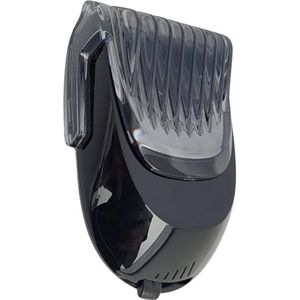 Click-on baardstyler opzetstuk RQ111 RQ111/60 compatibel met Philips instelbaar, zwart, trimmen met stylen en scheren Series S5000 S7000 S9000