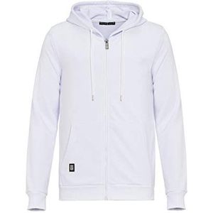 Redbridge Heren sweatjack met capuchon Zip Hoodie met ritssluiting Premium Basic, wit, L