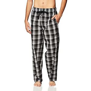 FRUIT OF THE LOOM Mannen geweven slaap pyjama broek bodem - zwart - XXL