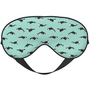 Pacific Ocean Walvis Print Functionaliteit Oogmasker Slaap Lichtgewicht Reizen Yoga Camping Buiten Ontspanning