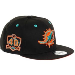 New Era Miami Dolphins NFL Team Colour 40 Seasons Sidepatch Black 9Fifty Snapback Cap