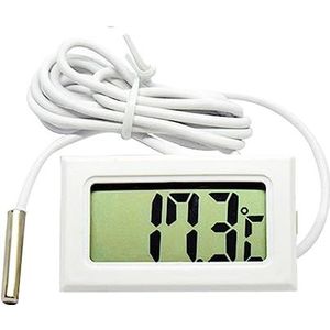 Mini LCD Digitale Thermometer Hygrometer Gauge Tester Probe Incubator Aquarium Temperatuur Vochtigheid Meter Sensor Detector(Square White-01)