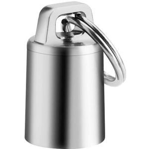 Sleutelhanger pillenhouder, draagbare titanium pillenhoezen waterdichte pillenfles voor outdoor reizen noodsituatie camping