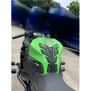 Motorfiets Tank Pad Protector Sticker Knie Zijgrip Tractie Voor Kawasaki Voor NINJA400 2018-2022(Black One set12)
