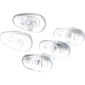 Transparante ovale siliconen neuspads for brillen, 100 stuks reparatieaccessoires(0.55x0.27in)