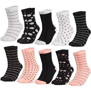 Occulto - Lotte - Sokken - Zwart-Zalm - Pak van 10