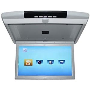 Draagbare dvd-speler voor videospelers op hoofdsteunen in auto's Automonitor 17 inch HD LCD-scherm MP5-videospeler Autodakmontage Display Multimedia Plafond TV Link FM IR HDMI-luidspreker met HD-roter